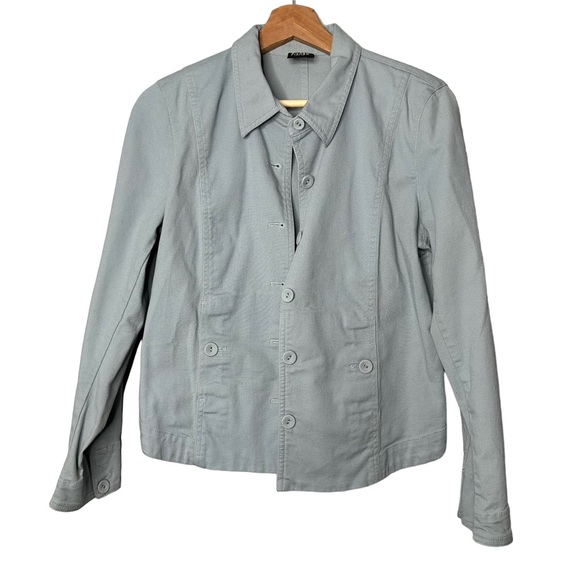 Eileen Fisher Organic Cotton Button Front Jacket - Picture 2 of 6
